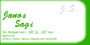 janos sagi business card